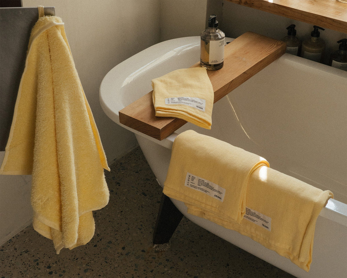 Heavy Towel - Hand Towel - Pale Yellow