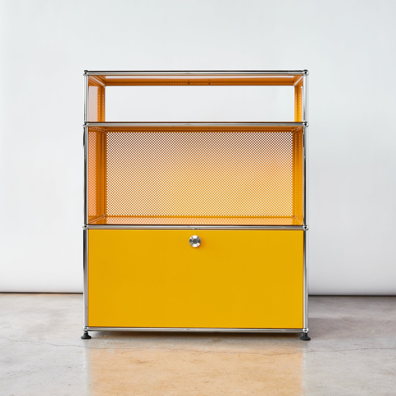 USM Haller Storage Unit in Golden Yellow at Home FortyFour Toronto Canada in stock ready to ship