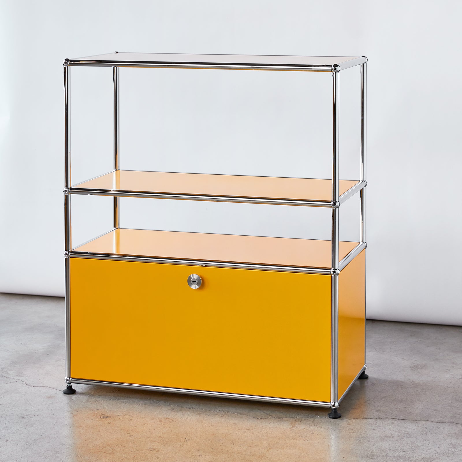 USM Haller Storage Unit in Golden Yellow at Home FortyFour Toronto Canada In Stock Ready to Ship