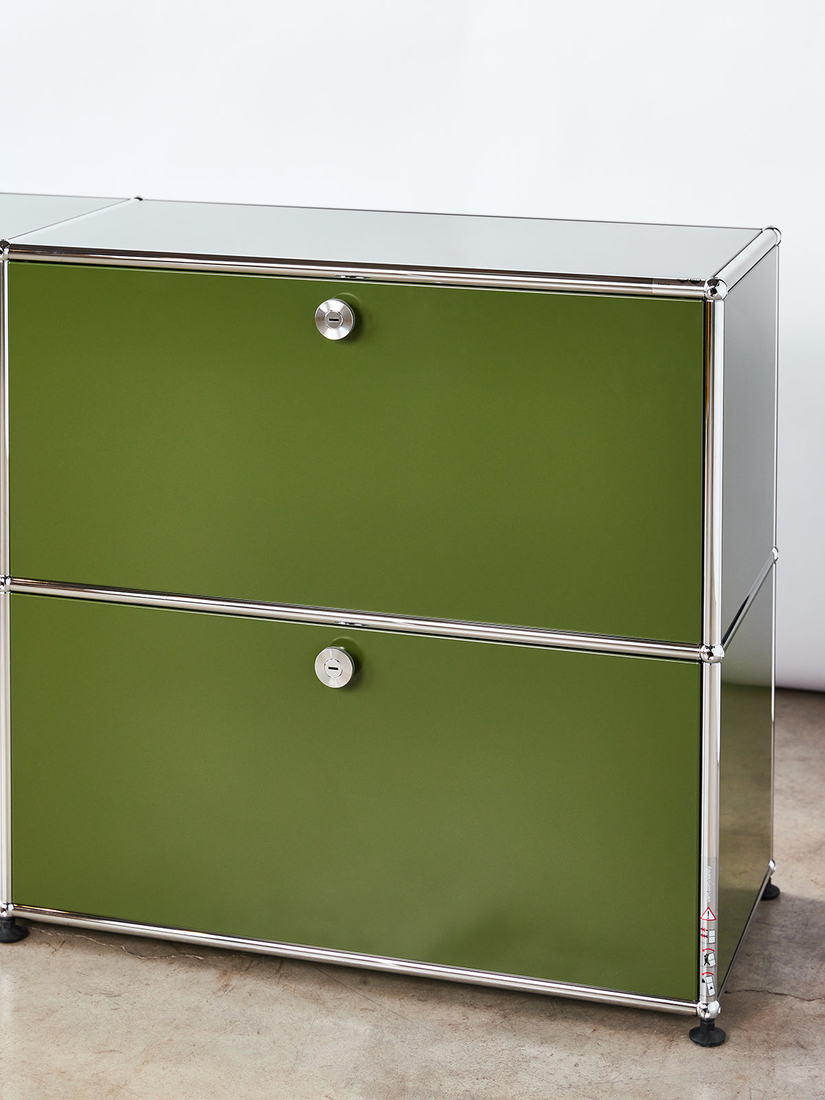 USM Haller Credenza in Olive Green in stock ready to ship at Home FortyFour Toronto Canada