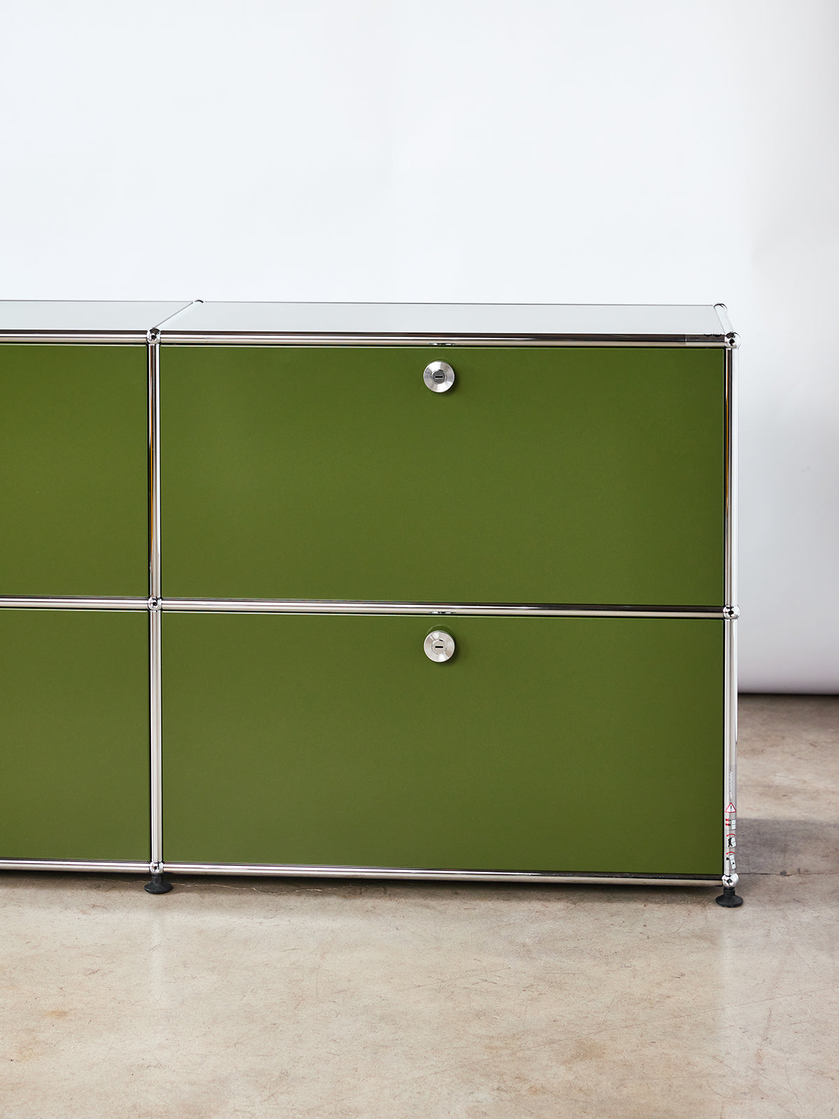 USM Haller Credenza in Olive Green in stock ready to ship at Home FortyFour Toronto Canada