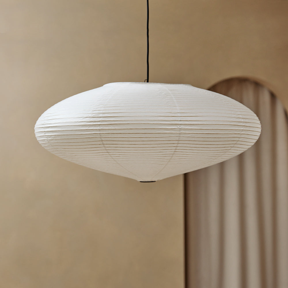 Japanese Style Saucer-Shaped Paper Lamp Shade 63cm / 25in Akari 26A 21A Isamu Noguchi