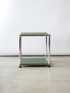 USM Haller Side table in Olive Green.