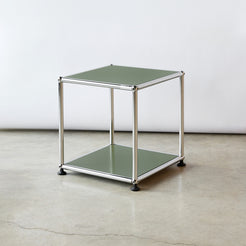 USM Haller Side table in Olive Green.