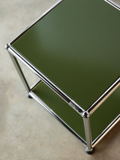 USM Haller Side table in Olive Green.