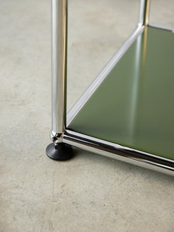USM Haller Side table in Olive Green.