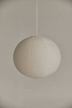 Japanese style paper lamp shade in various sizes made from highest quality cotton rice paper with natural faded color great alternatives for Isamu Noguchi Akari lamps pendant lights versatile fits in any space apartment studio retail commercial house