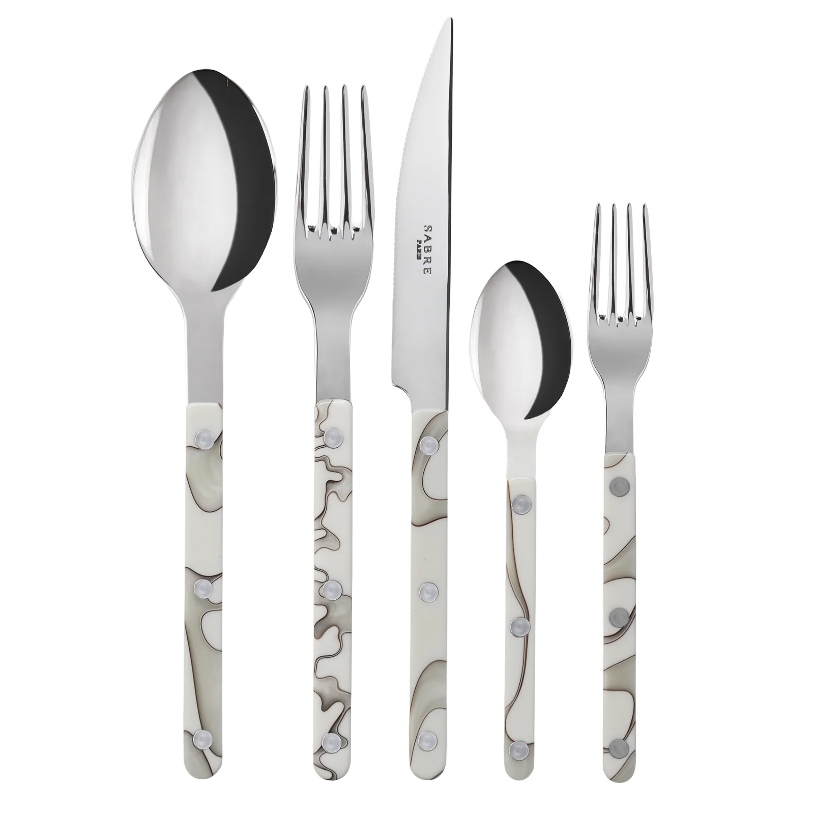 Sabre Paris Bistrot Dune, 5 Pieces Cutlery Set Dune Ivory