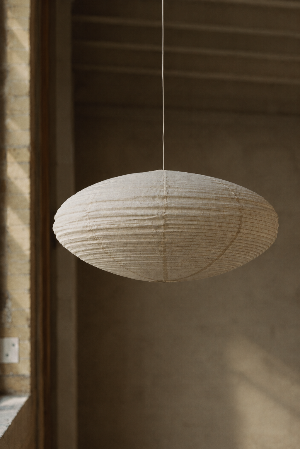 Linen Saucer-Shaped Pendant Lampshade 60cm