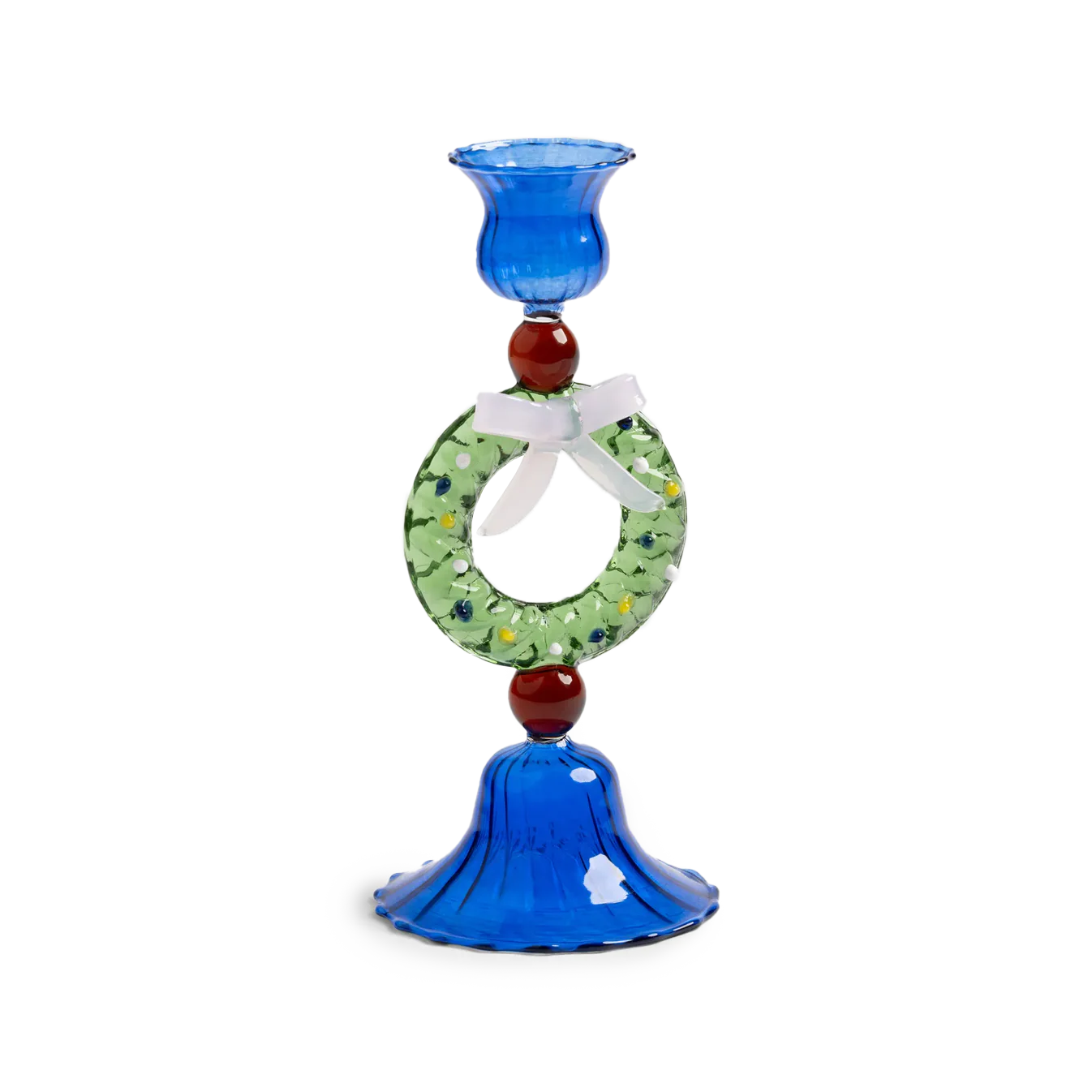 Candle holder merry wreath