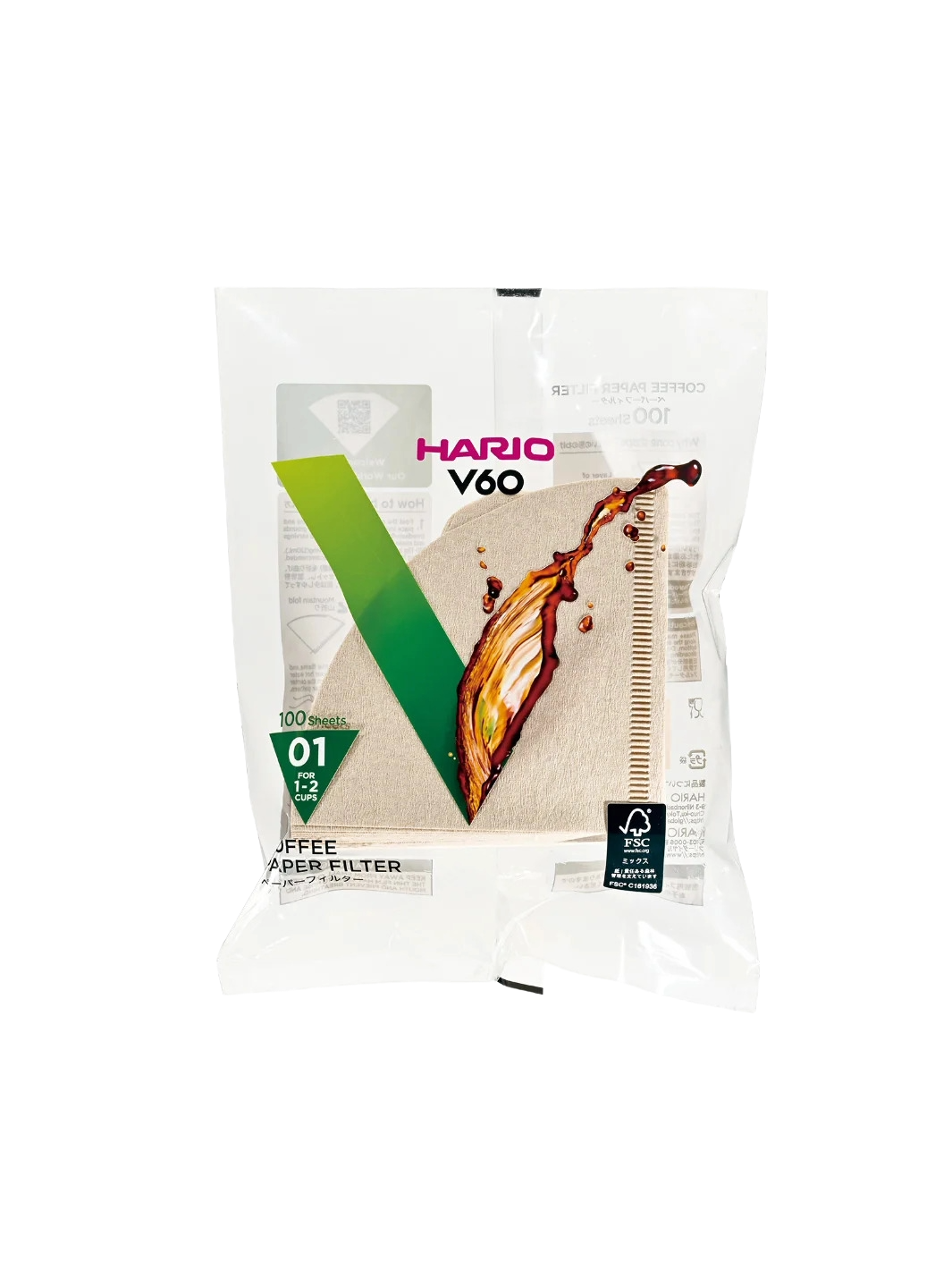 HARIO V60-01 Filters (100-Pack)